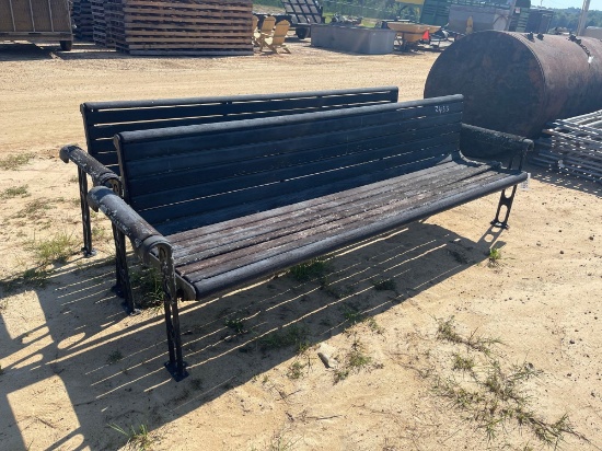 2453 - 2- WOOD AND METAL BENCHES