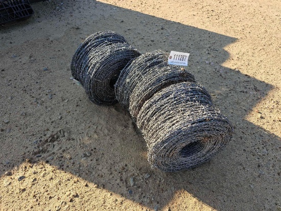 2706 - ABSOLUTE - 3 - ROLLS OF BARB WIRE
