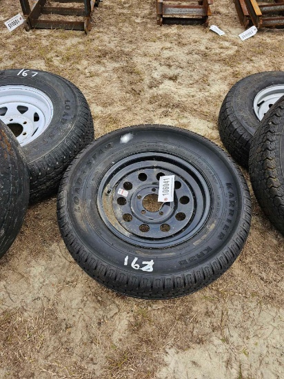 166 - 1 - ST205/75 R15 TIRES ON 5 LUG RIM
