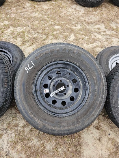 174 - 2 - ST205/75 R15 TIRES ON 5 LUG RIMS
