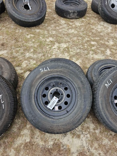175 - 2 - ST225/75 R15 TIRES ON 6 LUG RIMS