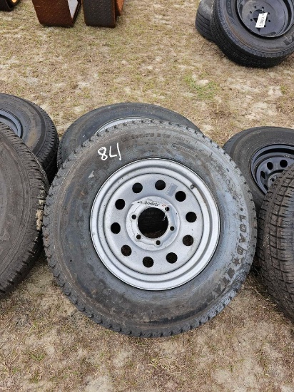 178 - 2 - ST225/75 D15 TIRES ON 6 LUG RIMS