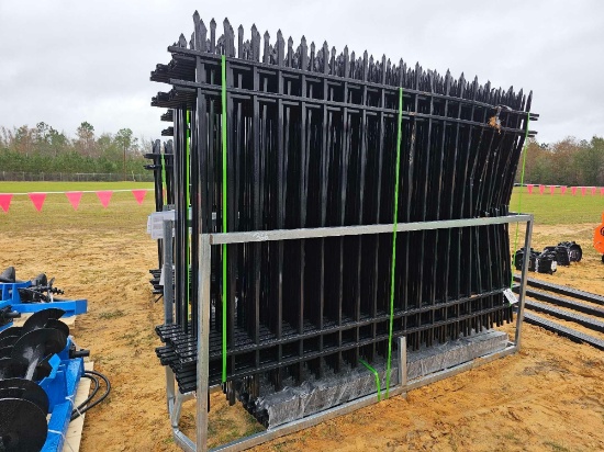 366 - ABSOLUTE - 200' GALV STEEL FENCE 7' TALL