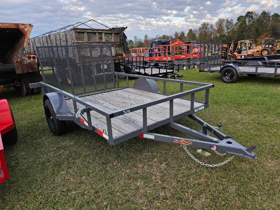 814 - ABSOLUTE - NEW 76" X 10' DOVE TAIL TRAILER