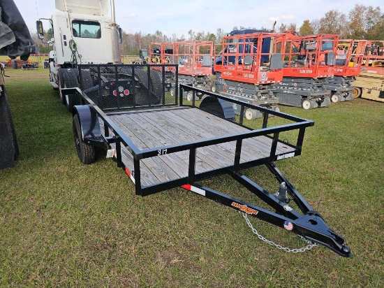 817 - ABSOLUTE - NEW 76" X 10' DOVE TAIL TRAILER