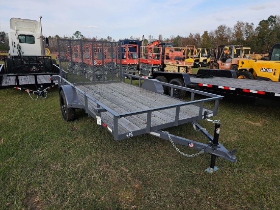 818 - ABSOLUTE - NEW 76" X 12' GATE TRAILER