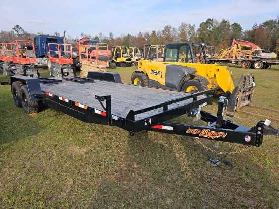 819 - ABSOLUTE - NEW 82" X 22' DOVE TAIL TRAILER