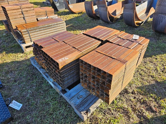 876 - 49 - PIECES OF 2" X 2" X 17 3/4" TUBING