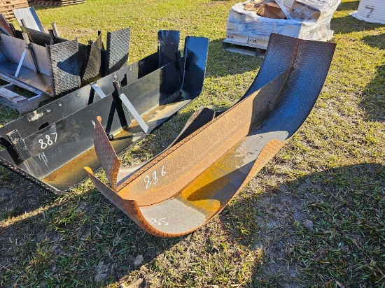 886 - 2 - PLATE STEEL DUAL AXLE FENDERS