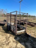 3805 - OLD 4'X8' SINGLE AXLE TRAILER