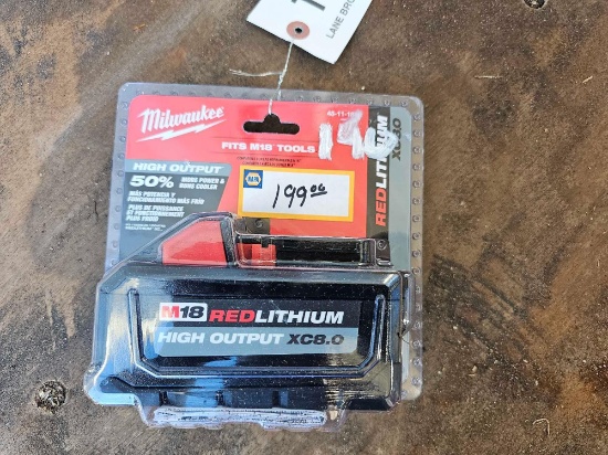 140 - ABSOLUTE - MILWAUKEE M18 BATTERY 8.0 AMPS