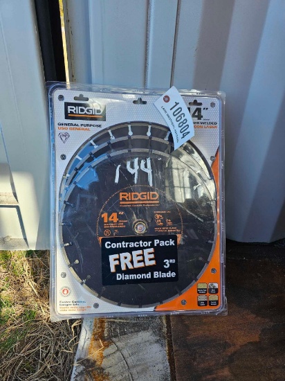 144 - ABSOLUTE - 3 - RIDGID 14" DIAMOND BLADES