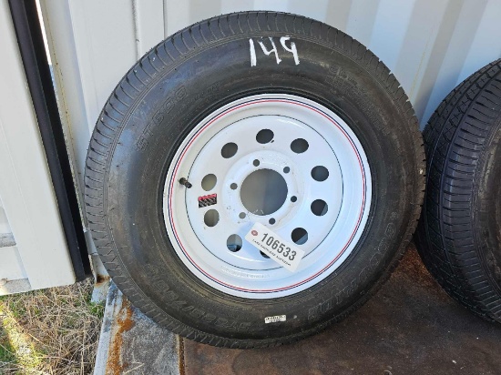 149 - NEW 225/75.15 TIRES ON 6 LUG RIMS