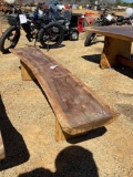 537 - ABSOLUTE - LIVE EDGE 8' WOOD BENCH