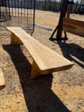 538 - ABSOLUTE - LIVE EDGE 8' WOOD BENCH