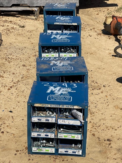 2293 - 5 BOLT BINS AND BOLTS