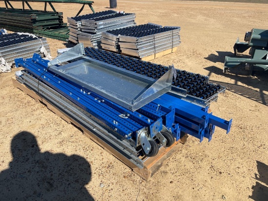 2331 - 50' ROLLING CONVEYER & METAL FRAME
