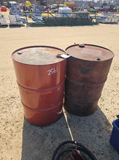 2561 - 2 - 55 GAL METAL DRUMS