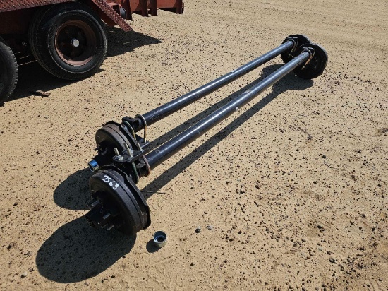 2563 - 2 - BRAND NEW 5200LB AXLES, 6 LUG