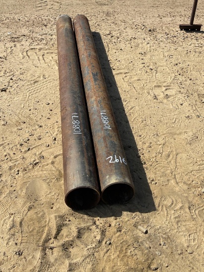 2616 - 2 - PC 6"X8' ROUND STEEL PIPE