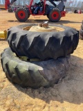 2857 - 18.4-38 FIRESTONE TIRES ON RIMS