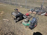 2873 - AIR COMPRESSOR, 2 LAWN MOWERS, & ETC