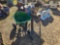 2717 - WOOD TABLE, STOOL, MISC. HUBCAPS AND