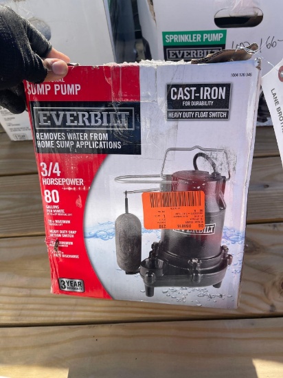 1996 - EVERBILT 3/4 HP SUBMERSIBLE SUMP PUMP