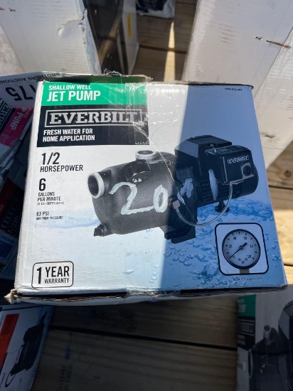 2001 - EVERBILT 1/2 HP SHALLOW WELL JET PUMP