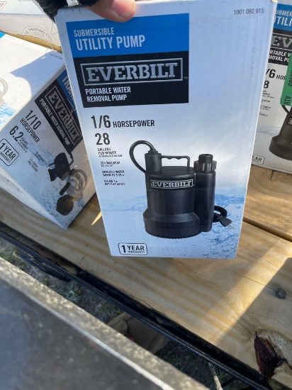 2003 - EVERBILT 1/6 HP SUBMERSIBLE UTILITY PUMP