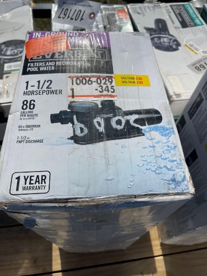2009 - EVERBILT 1.5 HP IN-GROUND POOL PUMP