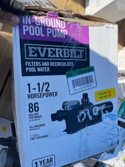 2010 - EVERBILT 1.5 HP IN-GROUND POOL PUMP