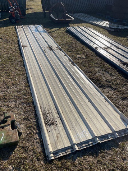 2583 - 9 PC. APPROX. 3 X 15' ROOFING METAL