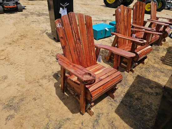 451 - RED CEDAR DOUBLE ROCKER GLIDER