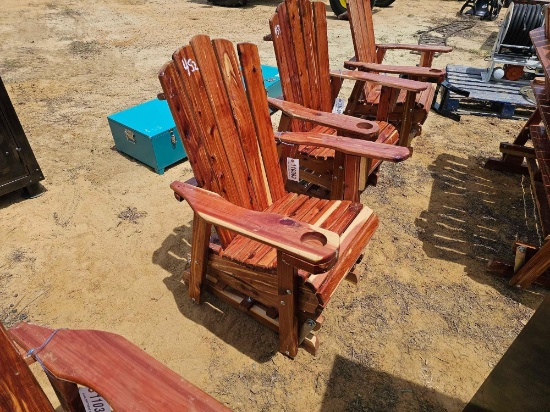 452 - RED CEDAR DOUBLE ROCKER GLIDER