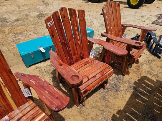 453 - RED CEDAR DOUBLE ROCKER GLIDER