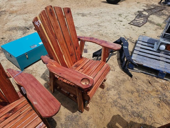 454 - RED CEDAR DOUBLE ROCKER GLIDER