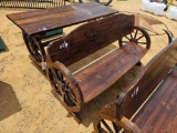 656 - WAGON WHEEL 6' BENCH