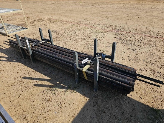 2283 - 24 - PIECES OF 10' LONG BLACK IRON PIPE