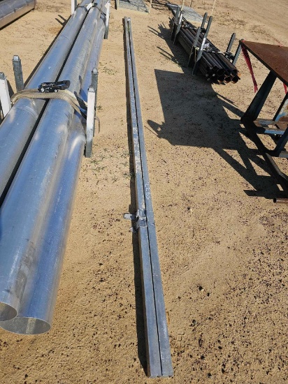 2285 - 2 - PC. 2" X 20' ALUMINUM SQUARE TUBING