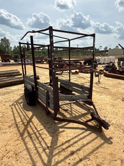 2503 - OLD 4'X8' SINGLE AXLE TRAILER *
