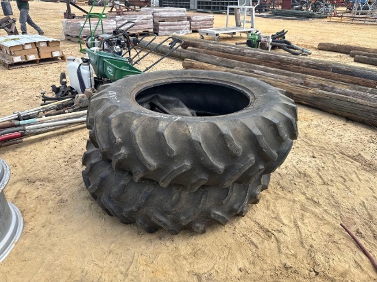 2507 - 2 - GOODYEAR 13.6-28 TRACTOR TIRES & TUBES