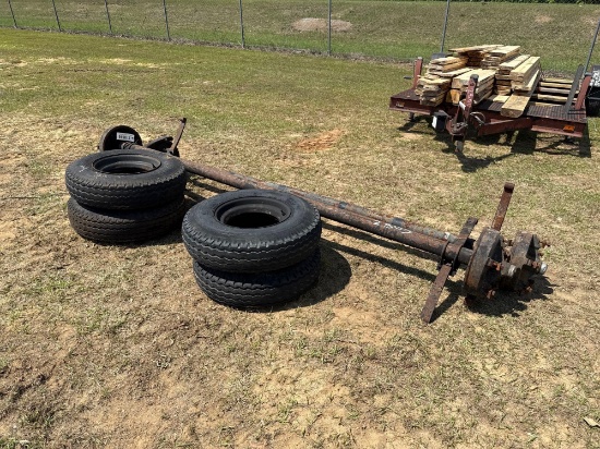 2805 - 2 - MOBILE HOME AXLES & 4 - TIRES