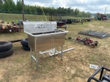 2806 - ABSOLUTE - 2- BAY STAINLESS STEEL SINK