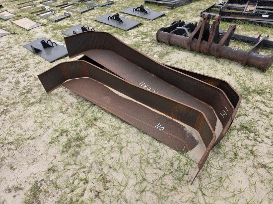 110 - (3) PLATE METAL DUAL AXLE FENDERS