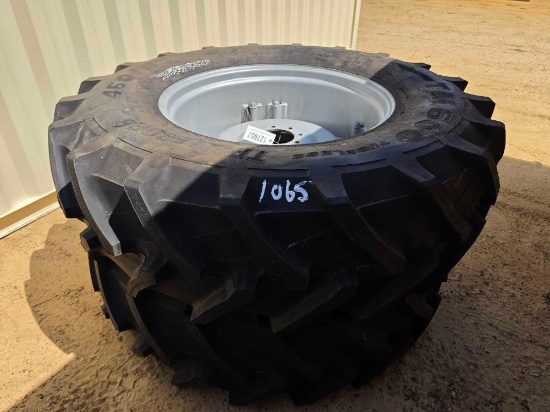 1065 - (2) NEW TRELLEBORG TRACTOR TIRES & WHEELS