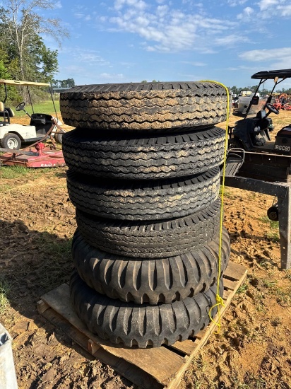 2552 - (4) 7.50-20 & (2) 9.50-20 TIRES & RIMS