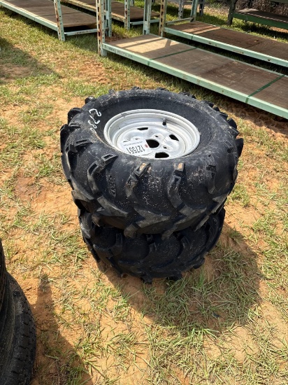 2730 - (2) 4 LUG YAMAHA MUD LITE TIRES & WHEELS