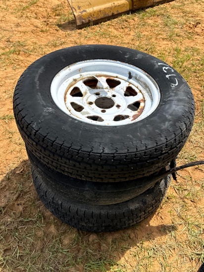 2731 - (3) MISC TRAILER TIRES & WHEELS