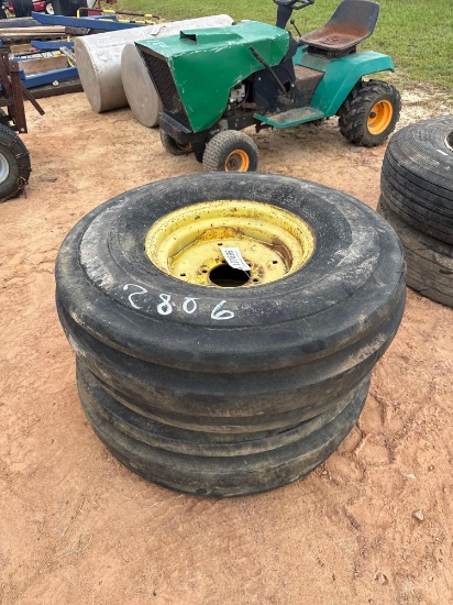 2806 - (2) John Deere Front Tractor Tires & Rims
